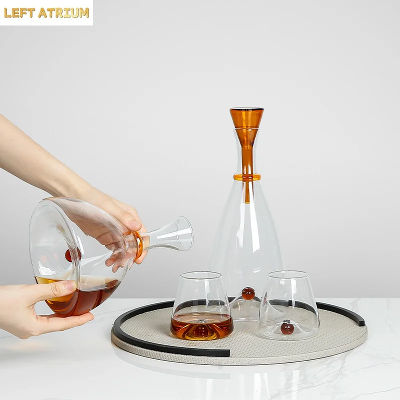 Home Bar And Cabinet - Modern Minimalist Glass Decanter for Home