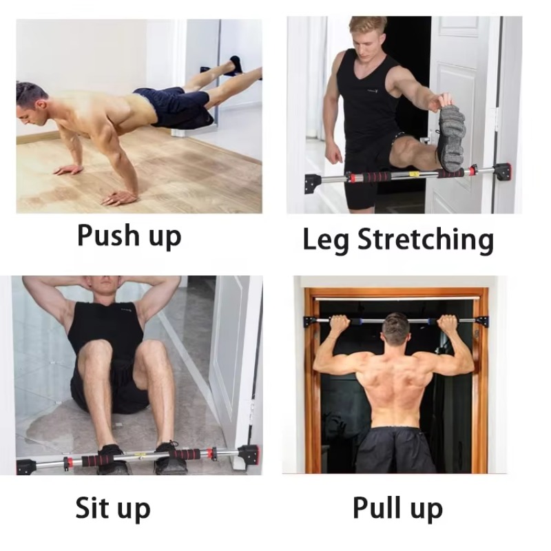 Home Bar And Gym - Adjustable Steel Horizontal Pull-Up Bar for