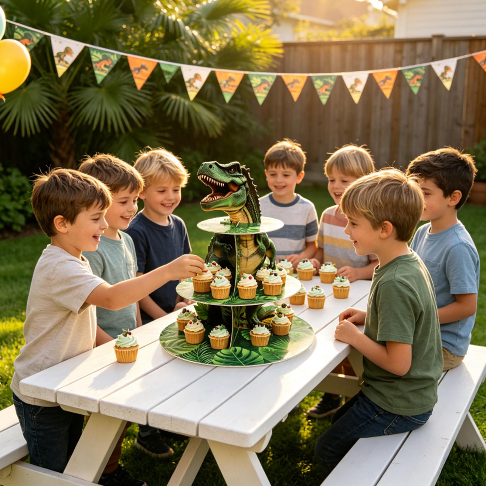 Cupcake Stand 3 Tiers Dinosaur - Home Bar Stand 评论和价格