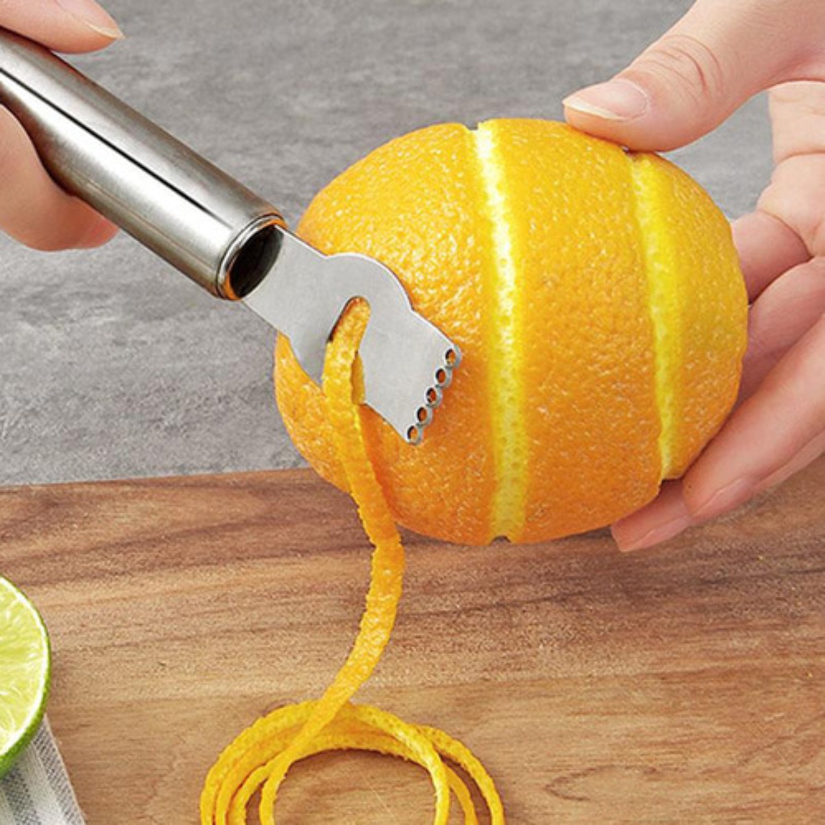Silver Lemon Zester Tool/Corer - Peeler Channel Knife 评论和价格