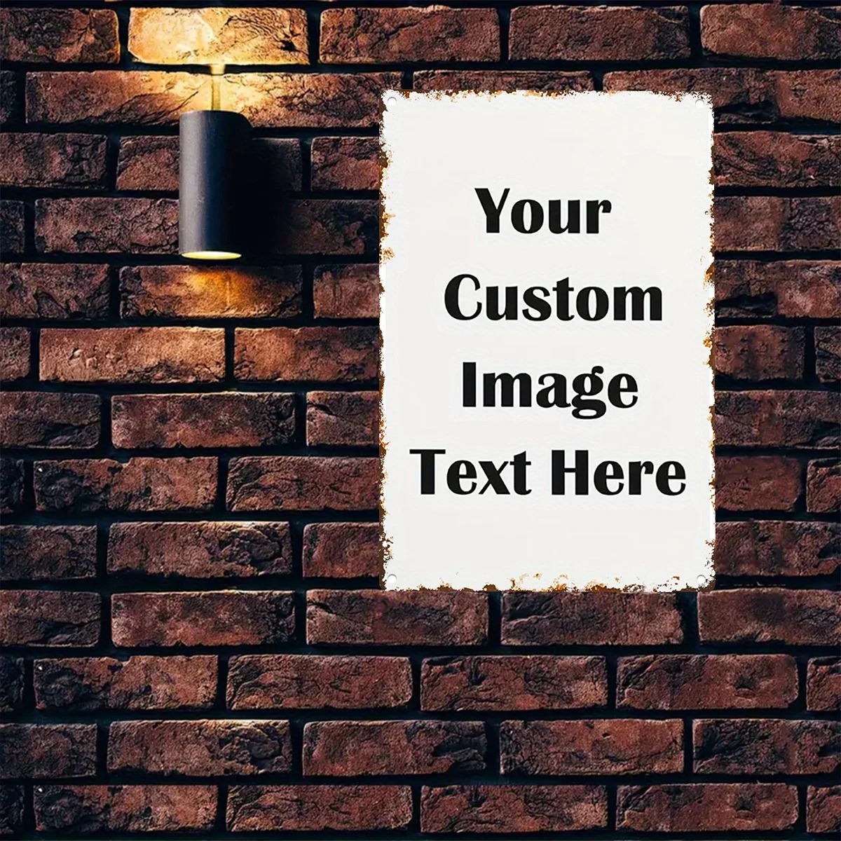 Custom Photo & Text Tin Sign - - Home Bar Signs 评论和价格