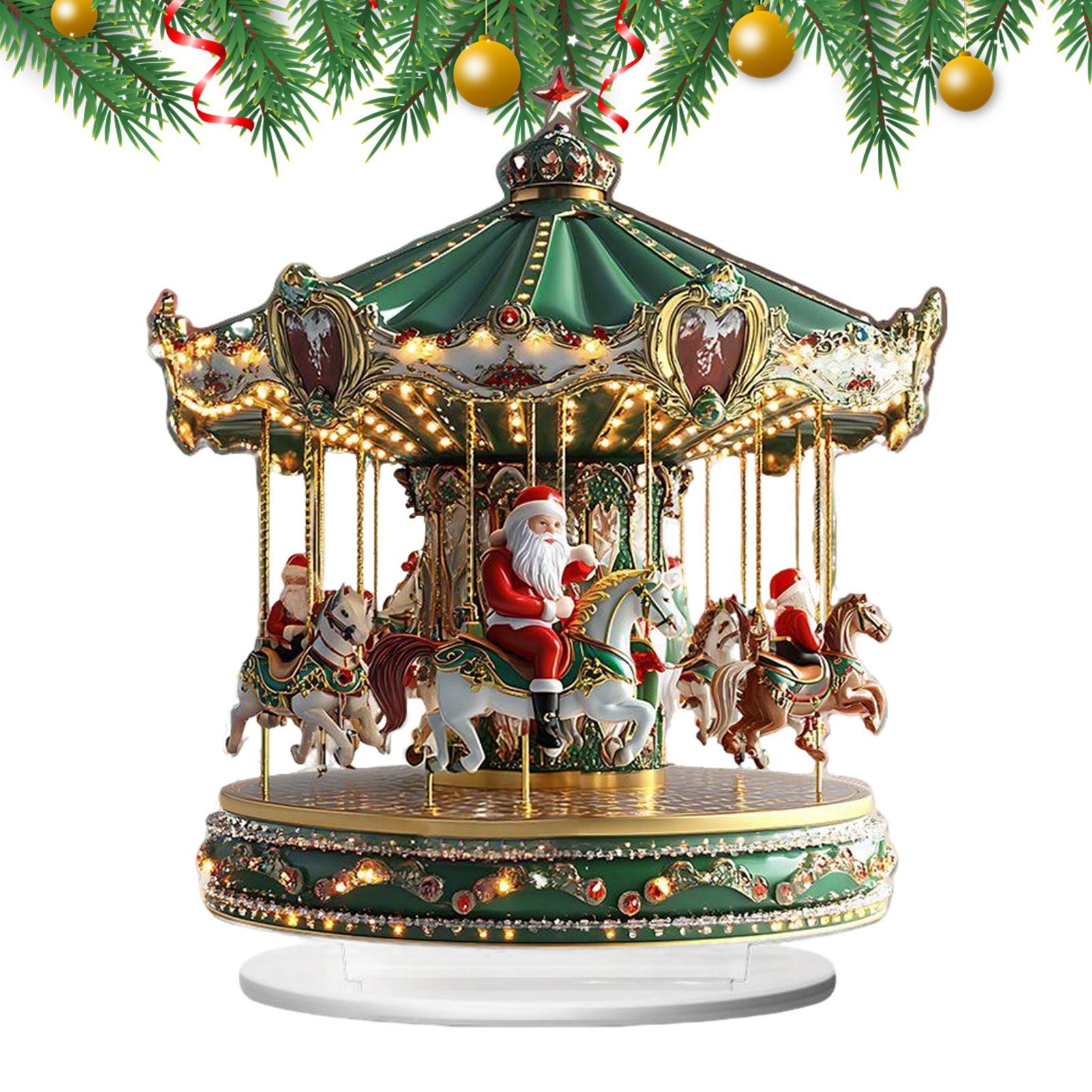 Christmas Carousel Acrylic 2D  - Home Bar Shelves 评论和价格