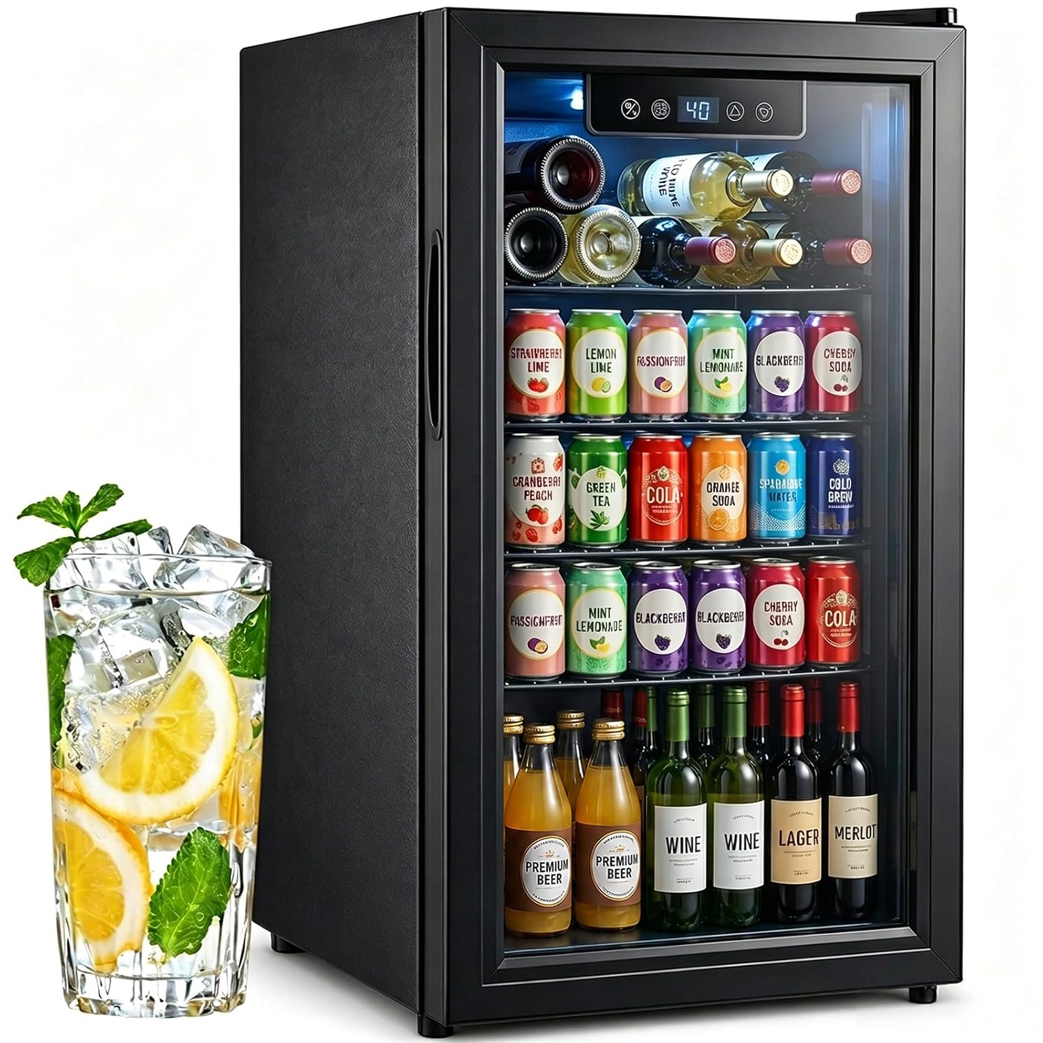 3.2 Cu.Ft Beverage Fridge with - Home Bar And Fridge 评论和价格