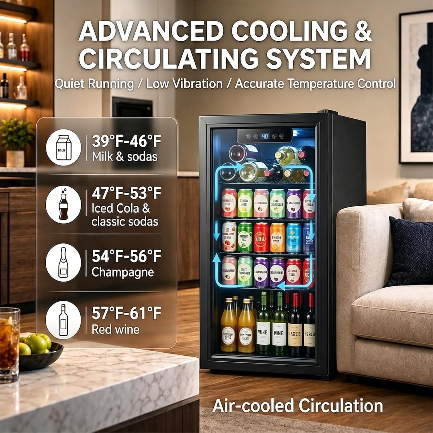 3.2 Cu.Ft Beverage Fridge with - Home Bar And Fridge 评论和价格