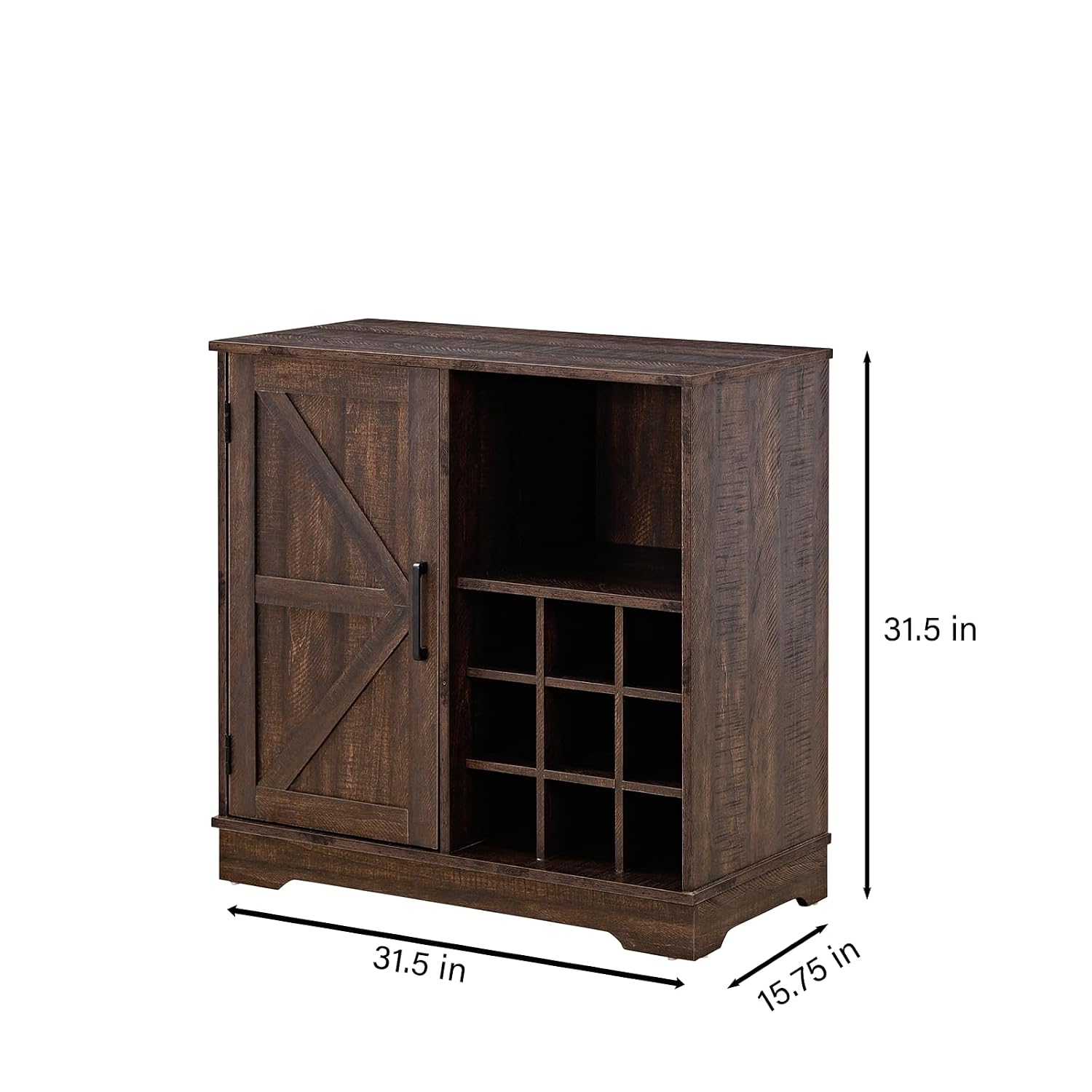 Farmhouse Bar Cabinet Wine Rac - Home Bar And Cabinet 评论和价格