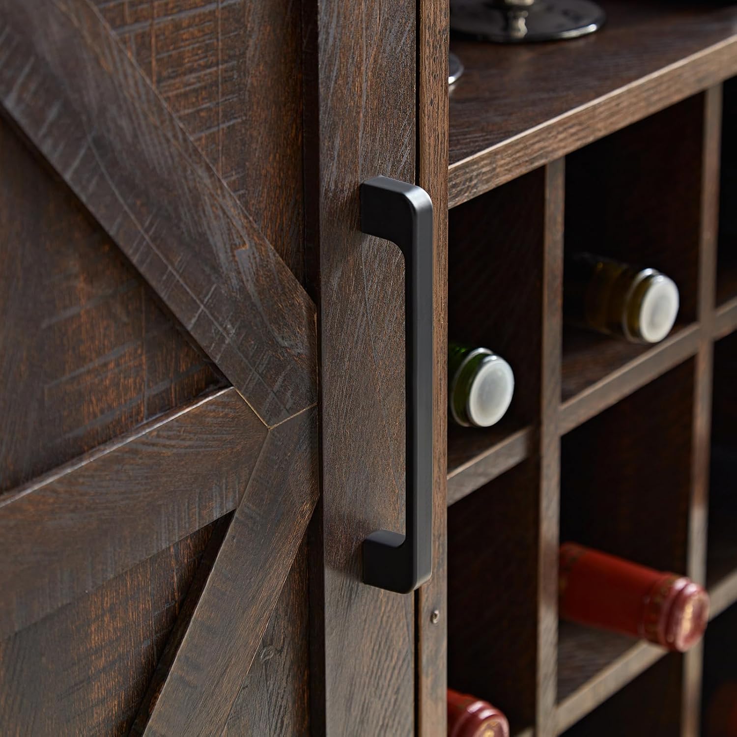 Farmhouse Bar Cabinet Wine Rac - Home Bar And Cabinet 评论和价格