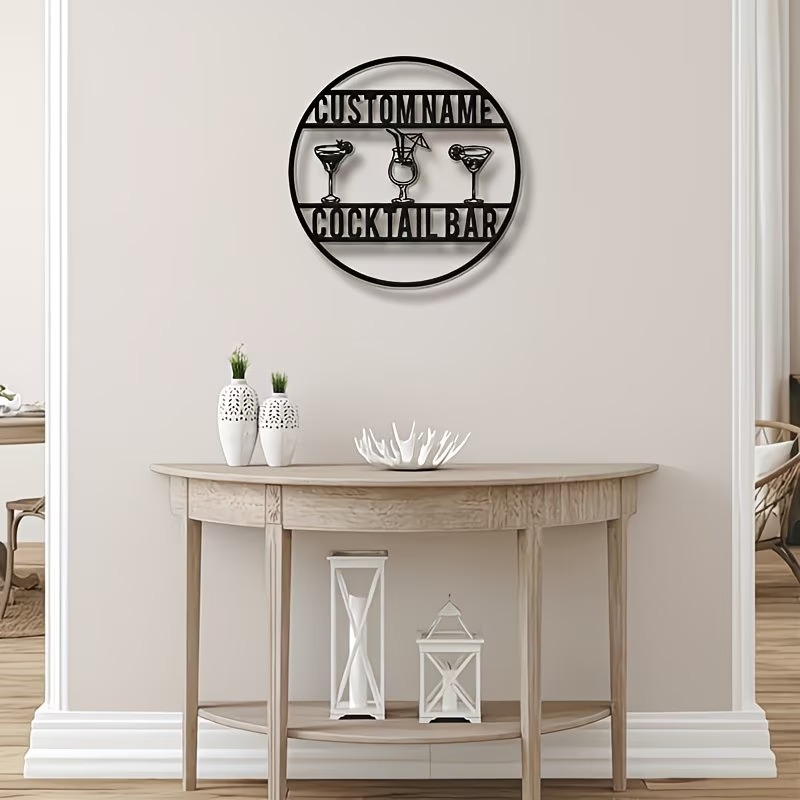 Custom Name Cocktail Bar Sign, - Home Bar Signs 评论和价格
