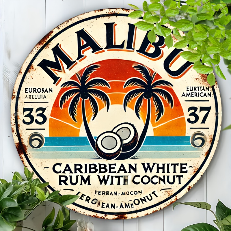 Vintage Malibu Rum Coconut Alu - Home Bar Accessories 评论和价格