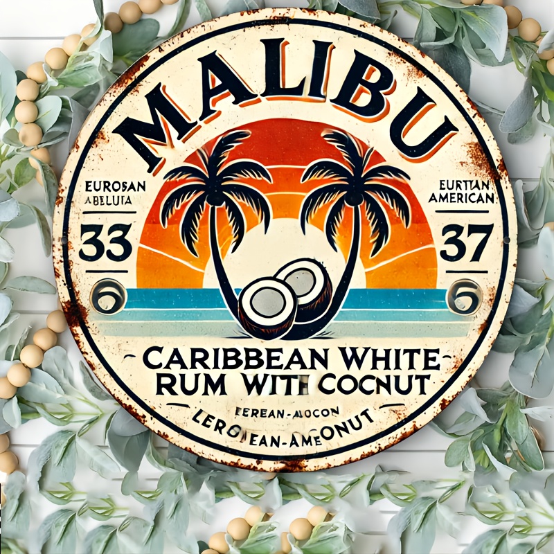 Vintage Malibu Rum Coconut Alu - Home Bar Accessories 评论和价格