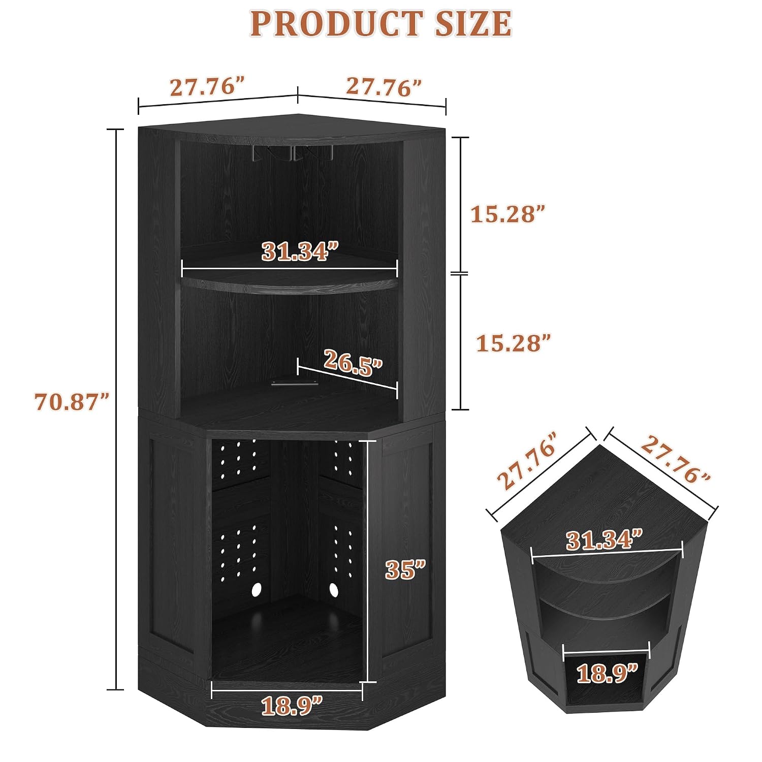 Corner Bar Cabinet with Fridge - Home Bar And Fridge 评论和价格