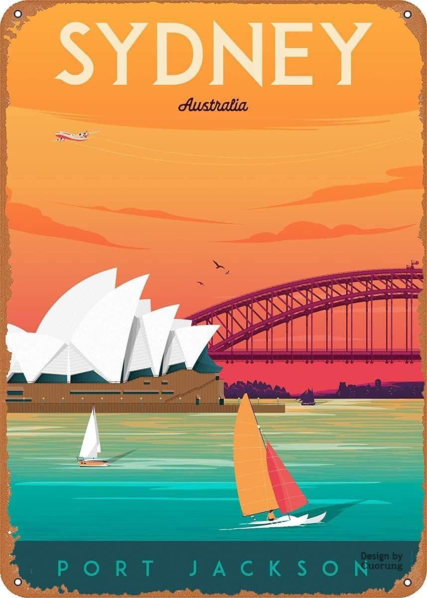 Man Cave Decor Travel Metal Ti - Home Bar Sydney 评论和价格