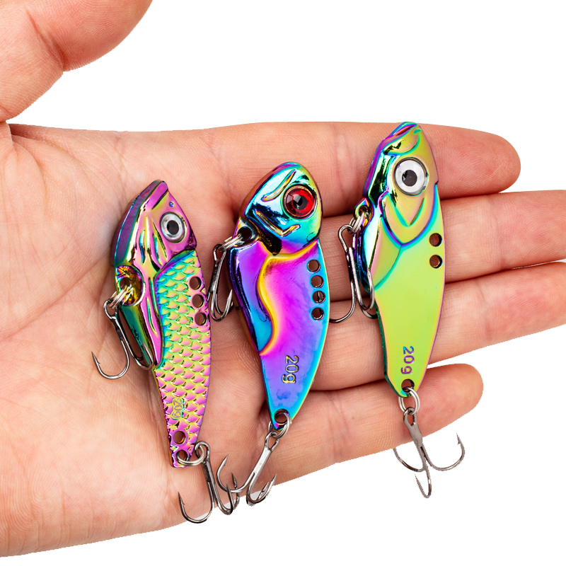 3PCS Metal Colorful VIB Lure 5 - Jigger Double Sided 评论和价格