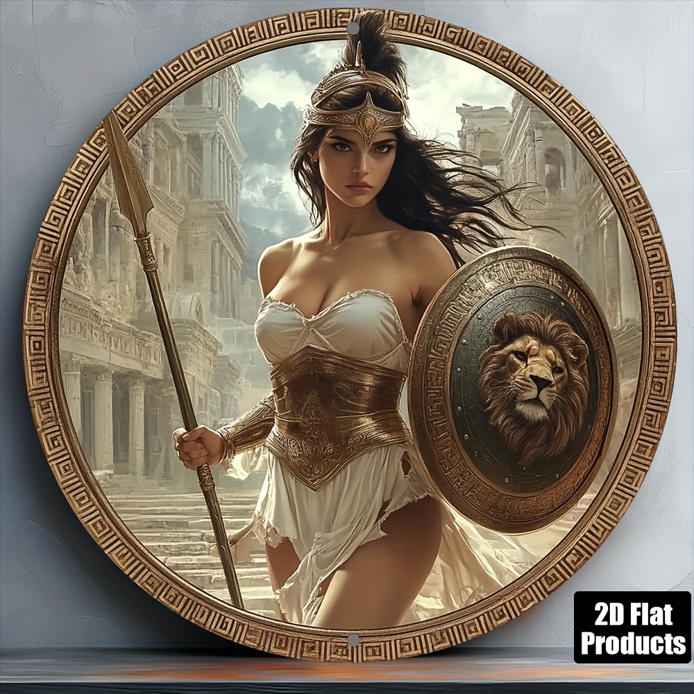 Vintage Greek Warrior Round Al - Home Bar And Kitchen 评论和价格