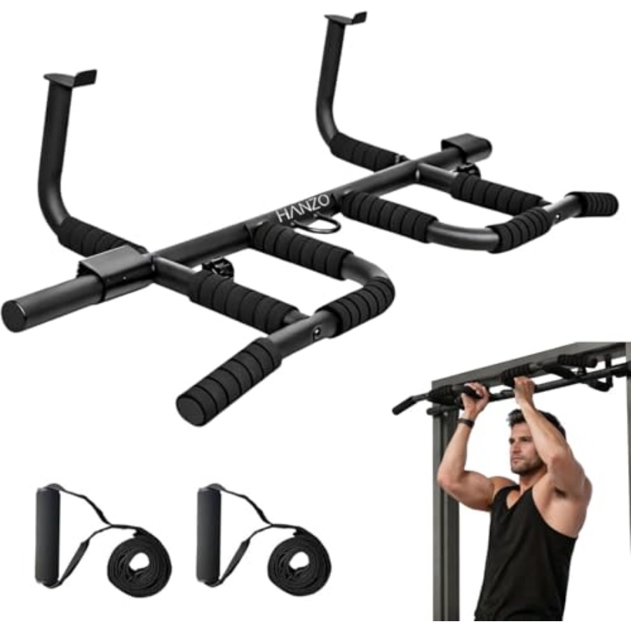 Doorway Pull Up Bar Set with S - Home Bar Setup 评论和价格