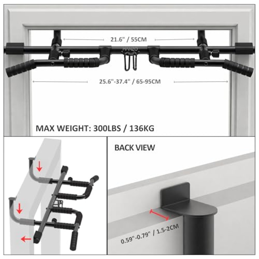 Doorway Pull Up Bar Set with S - Home Bar Setup 评论和价格