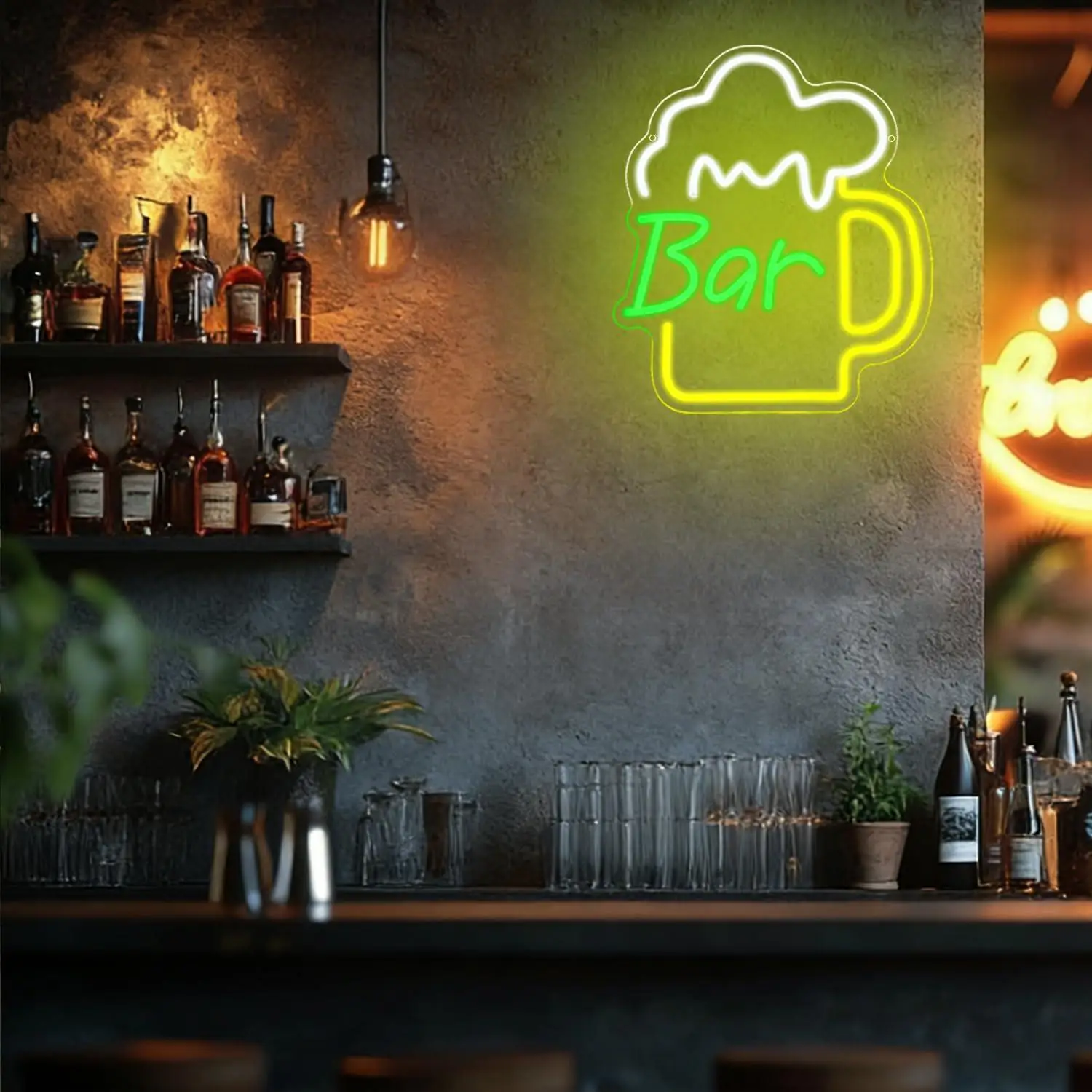 Beer Bar Neon Sign USB Dimmabl - Home Bar And Kitchen 评论和价格