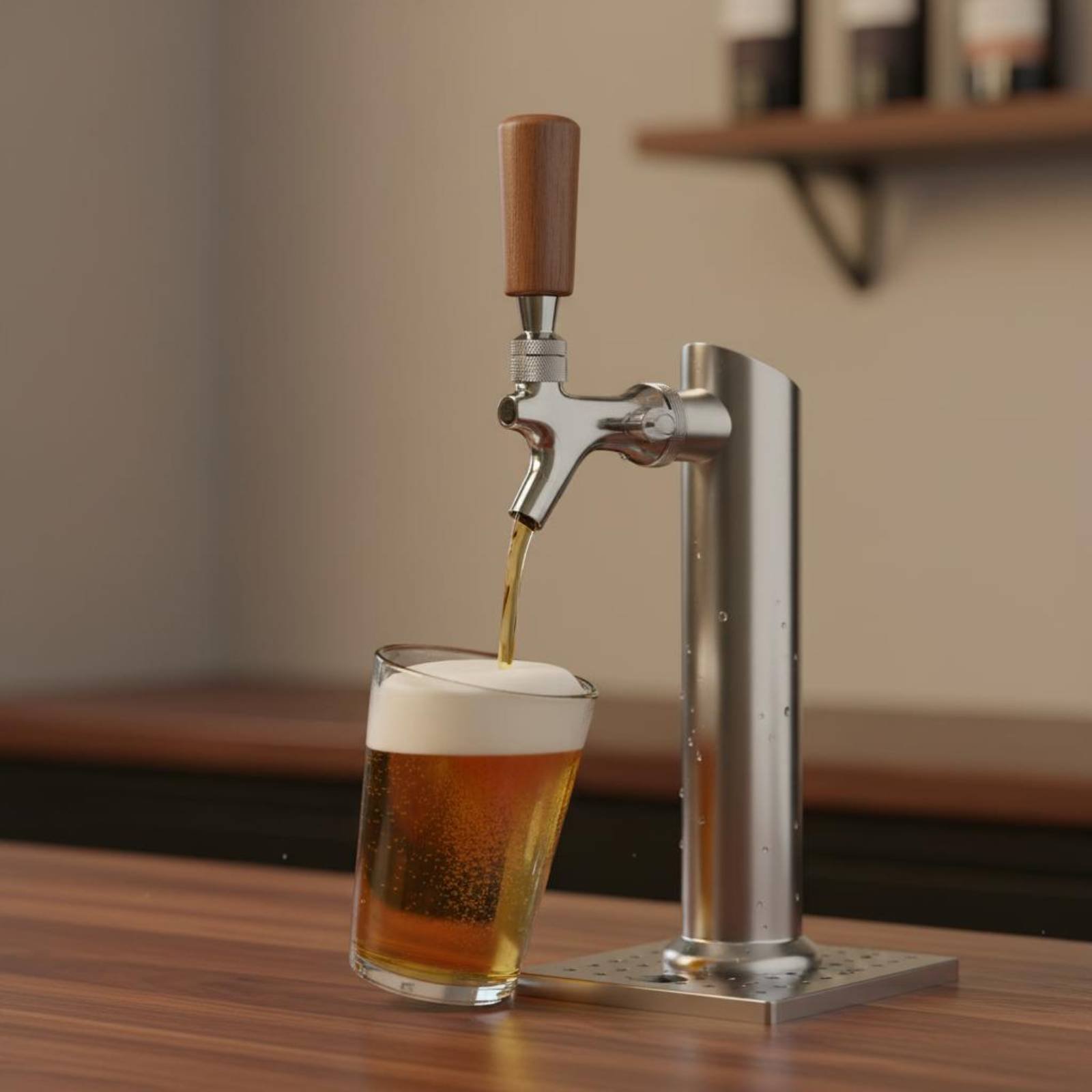 Short Wooden Beer Handle Solid - Home Bar Accessories 评论和价格